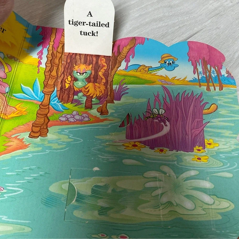 Guy Gilchrist Tiny Dinos Silly Safari Peek A Boo Board Book 1988 Vintage 80s